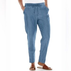 Coolibar Enclave Weekend Lightweight Tencel Chambray Pull On Joggers